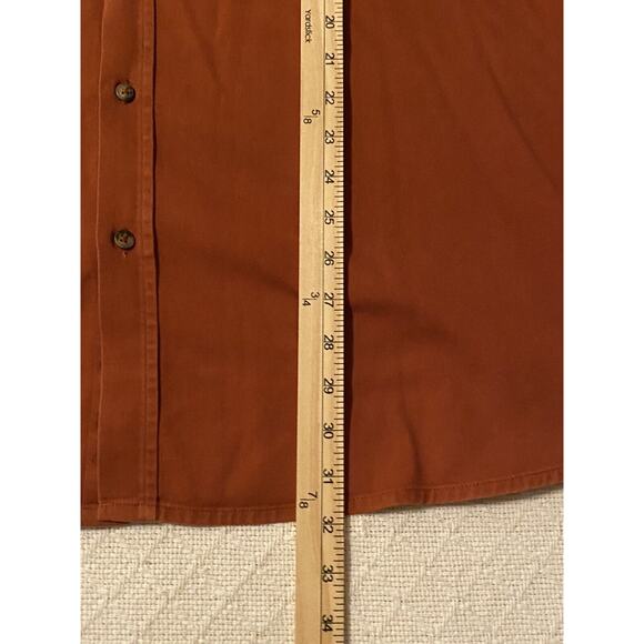 Wrangler Western Mens Button Down Shirt 3XL Terra Cotta/Red Long Sleeve Cotton - Picture 9 of 16
